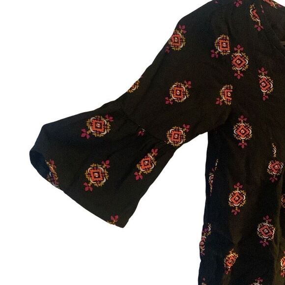 Pre Owned Women’s Old Navy Blouse Sz Med Southwest Vibe Casual Comfort Style - Picture 6 of 9